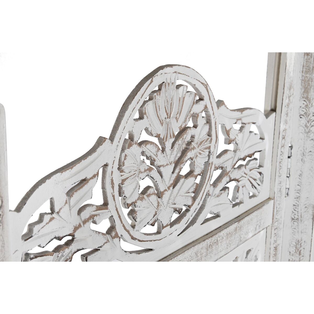 Biombo DKD Home Decor Blanco Madera de mango Madera MDF 150 x 2 x 180 cm