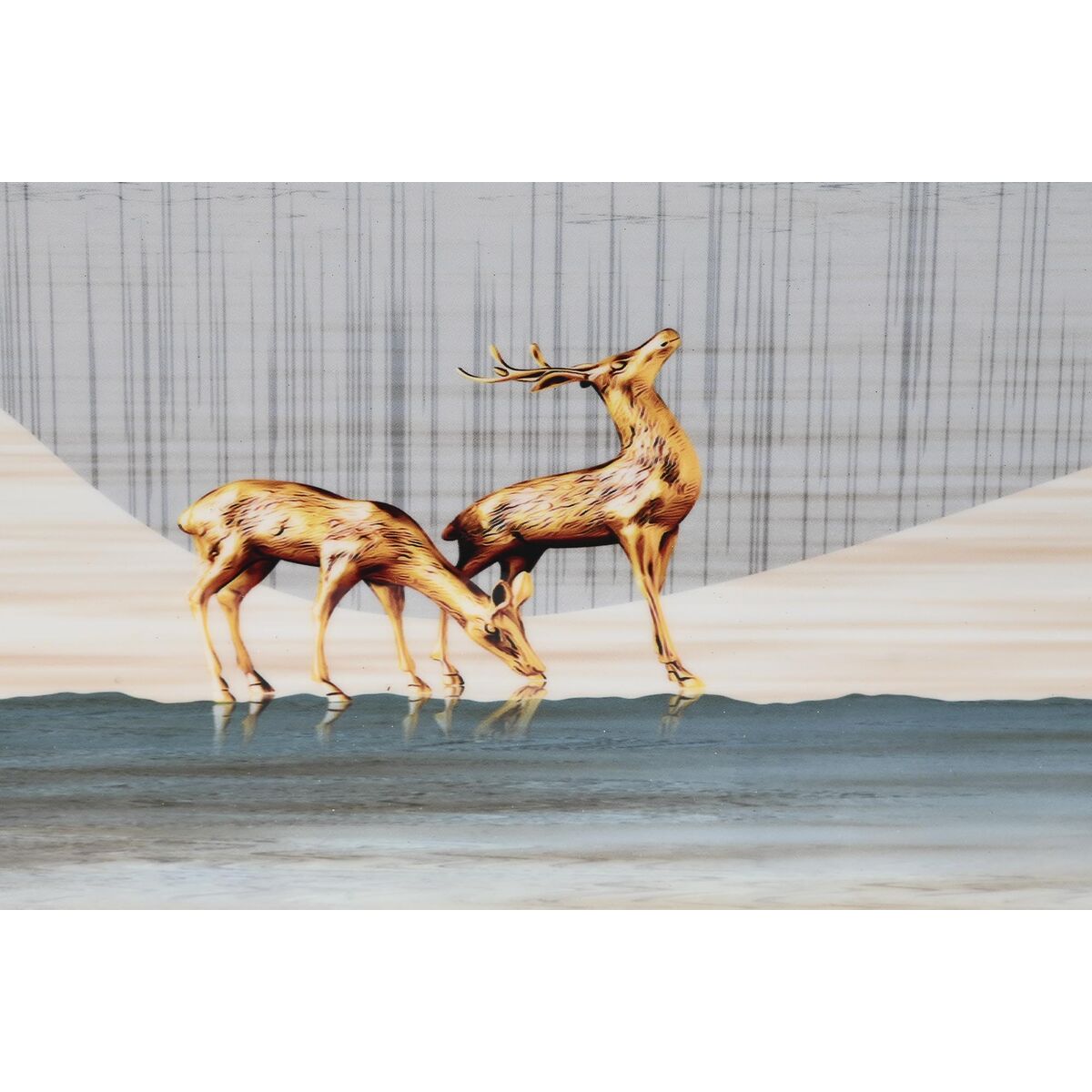 Cuadro DKD Home Decor Aluminio Madera MDF 80 x 3 x 160 cm