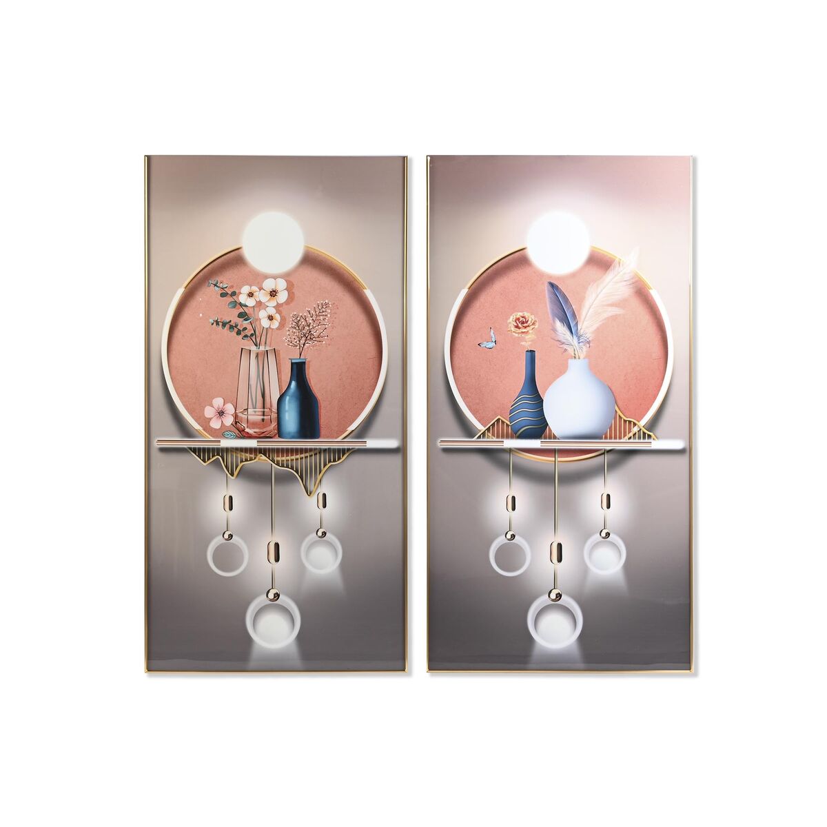 Cuadro DKD Home Decor Aluminio Madera MDF 80 x 3 x 160 cm