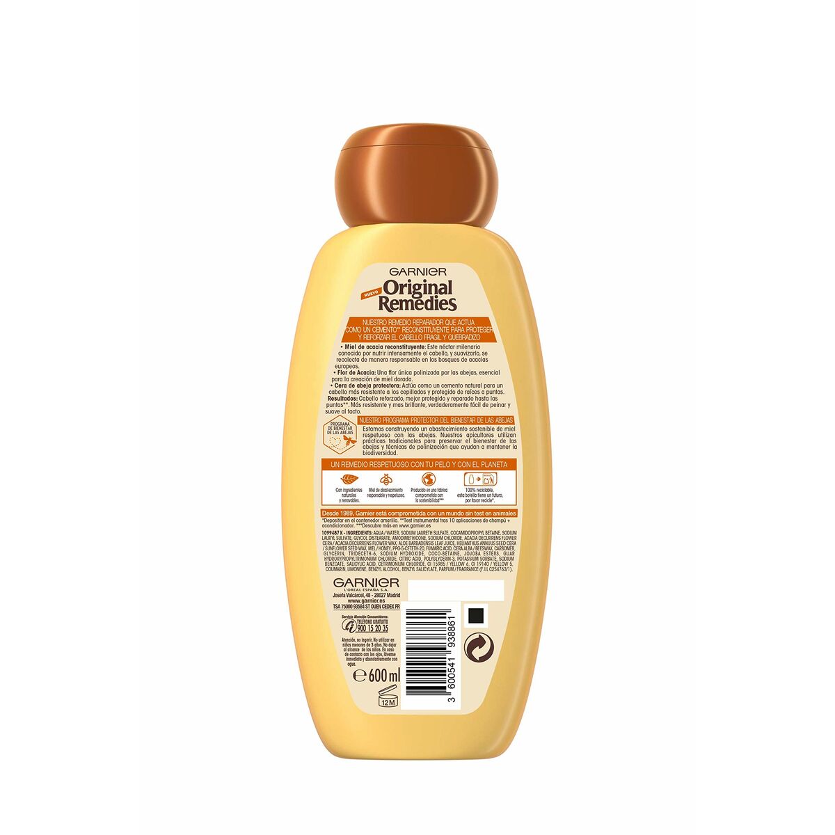 Crema de Peinado Garnier Original  Remedies Tesoros de Miel  (600 ml)