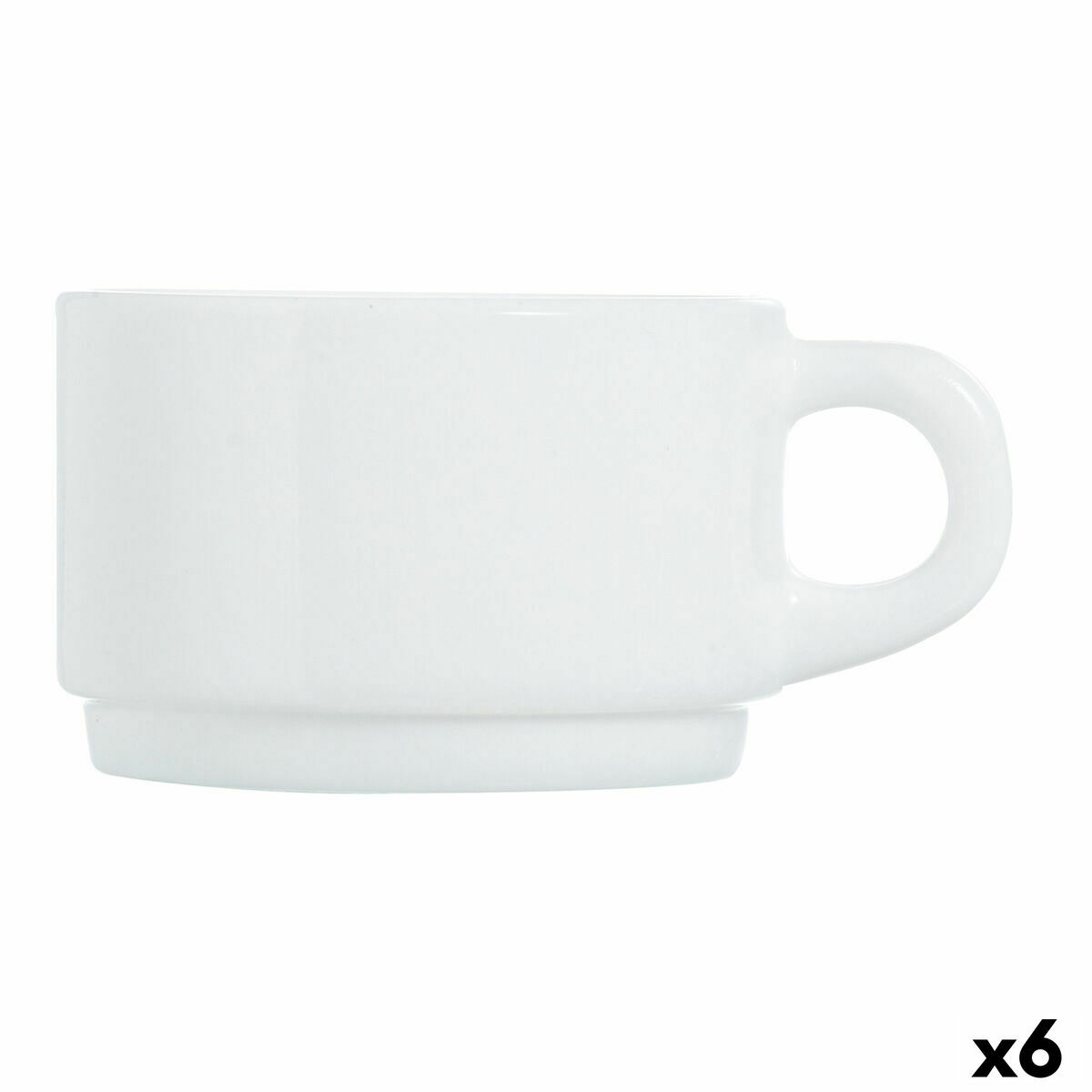 Juego de Tazas Luminarc Apilable Blanco 280 ml Apilable (6 Unidades)