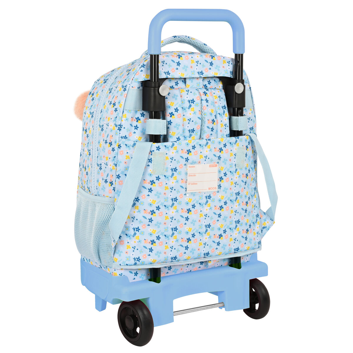 Mochila Escolar con Ruedas Moos Lovely Azul 33 X 45 X 22 cm