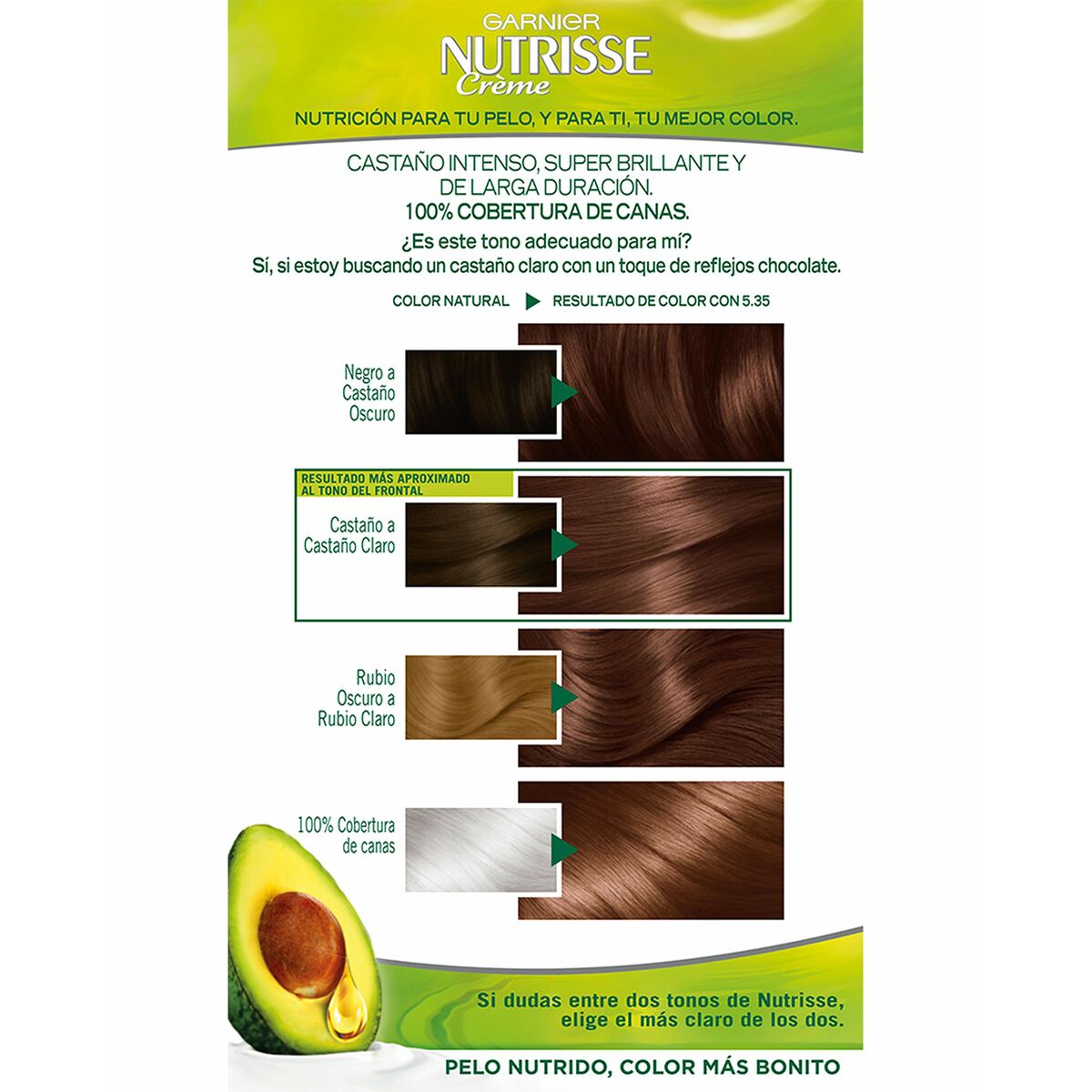 Coloración Permanente en Crema Garnier Nutrisse Creme 5.35/58 - Sequoia