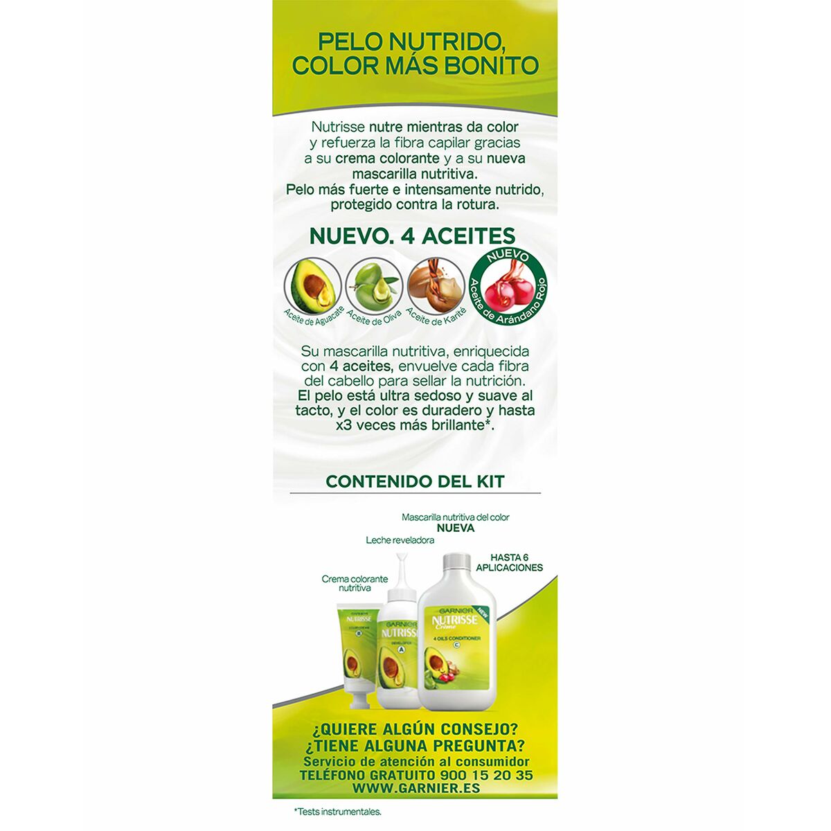 Coloración Permanente en Crema Garnier Nutrisse (3 Unidades)