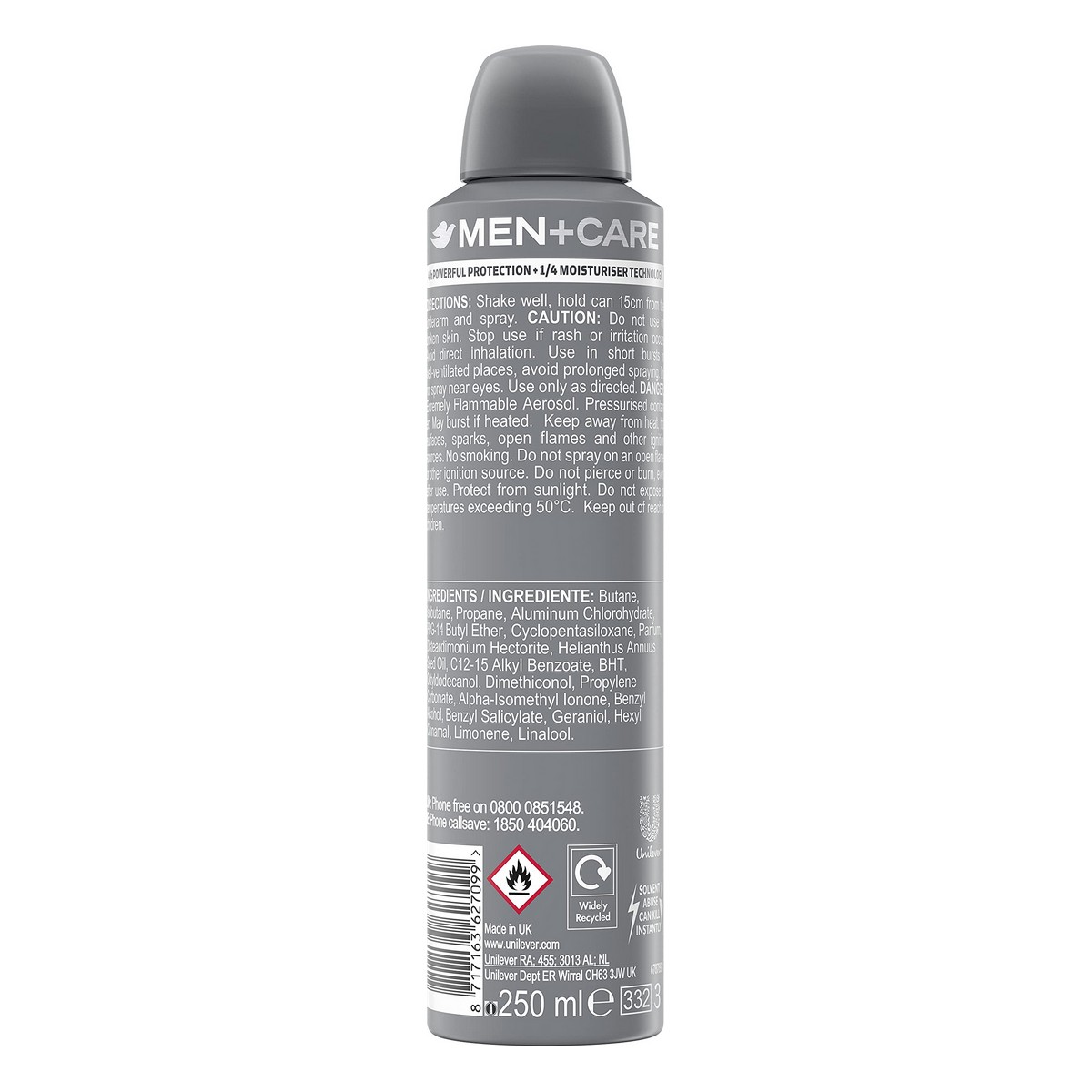 Desodorante en Spray Dove Men Sport Active Fresh 250 ml