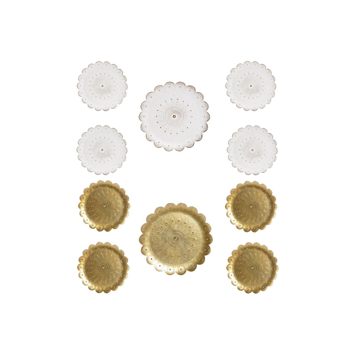 Figura Decorativa DKD Home Decor (5 Piezas) (2 Unidades) Moderno (35 x 2 x 35 cm)