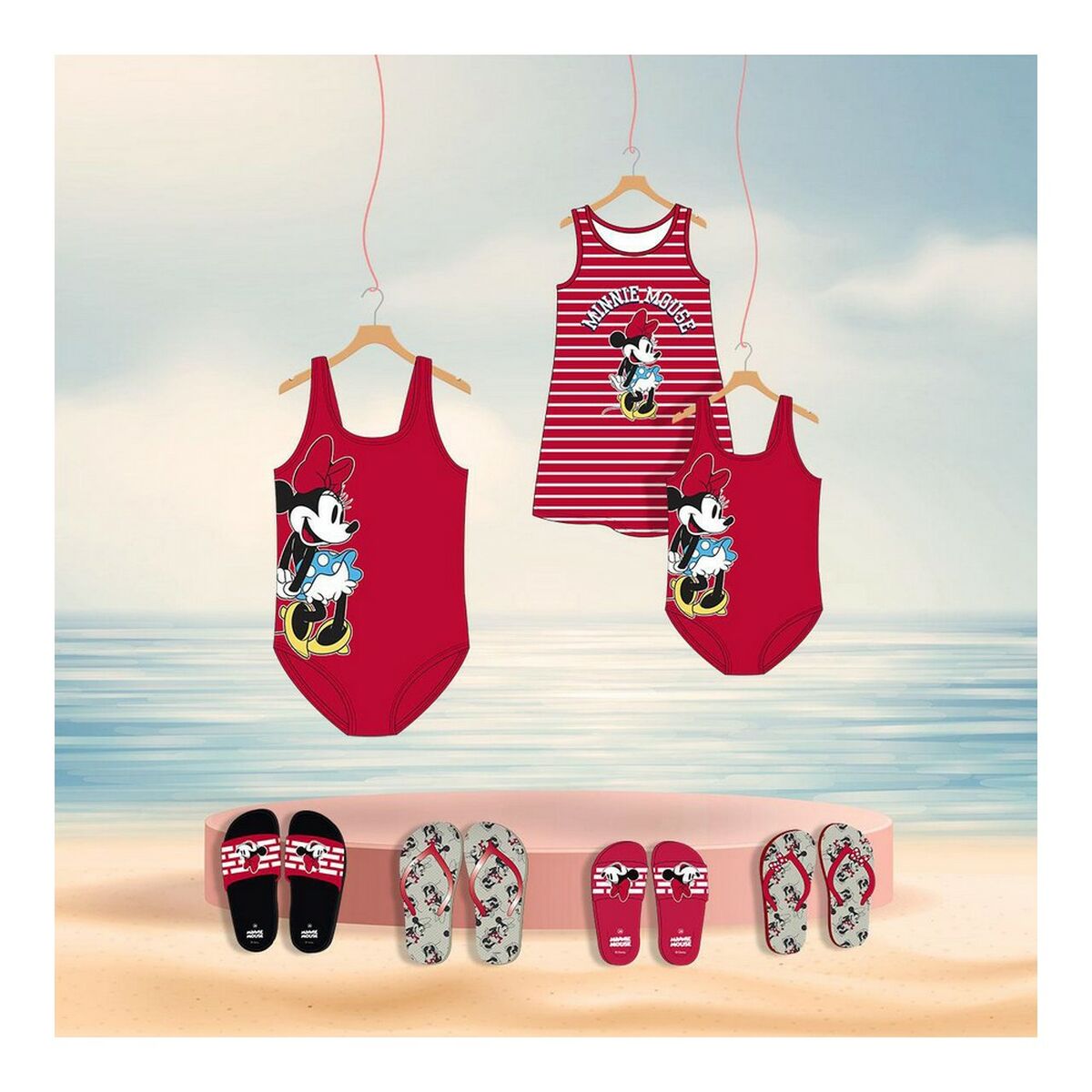 Chanclas de Piscina Minnie Mouse Gris