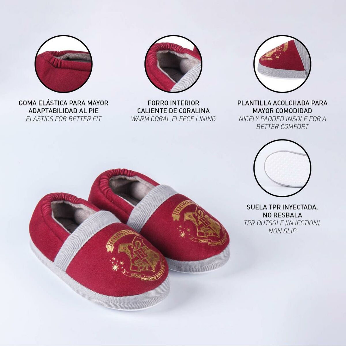 Zapatillas de Estar por Casa Harry Potter Rojo