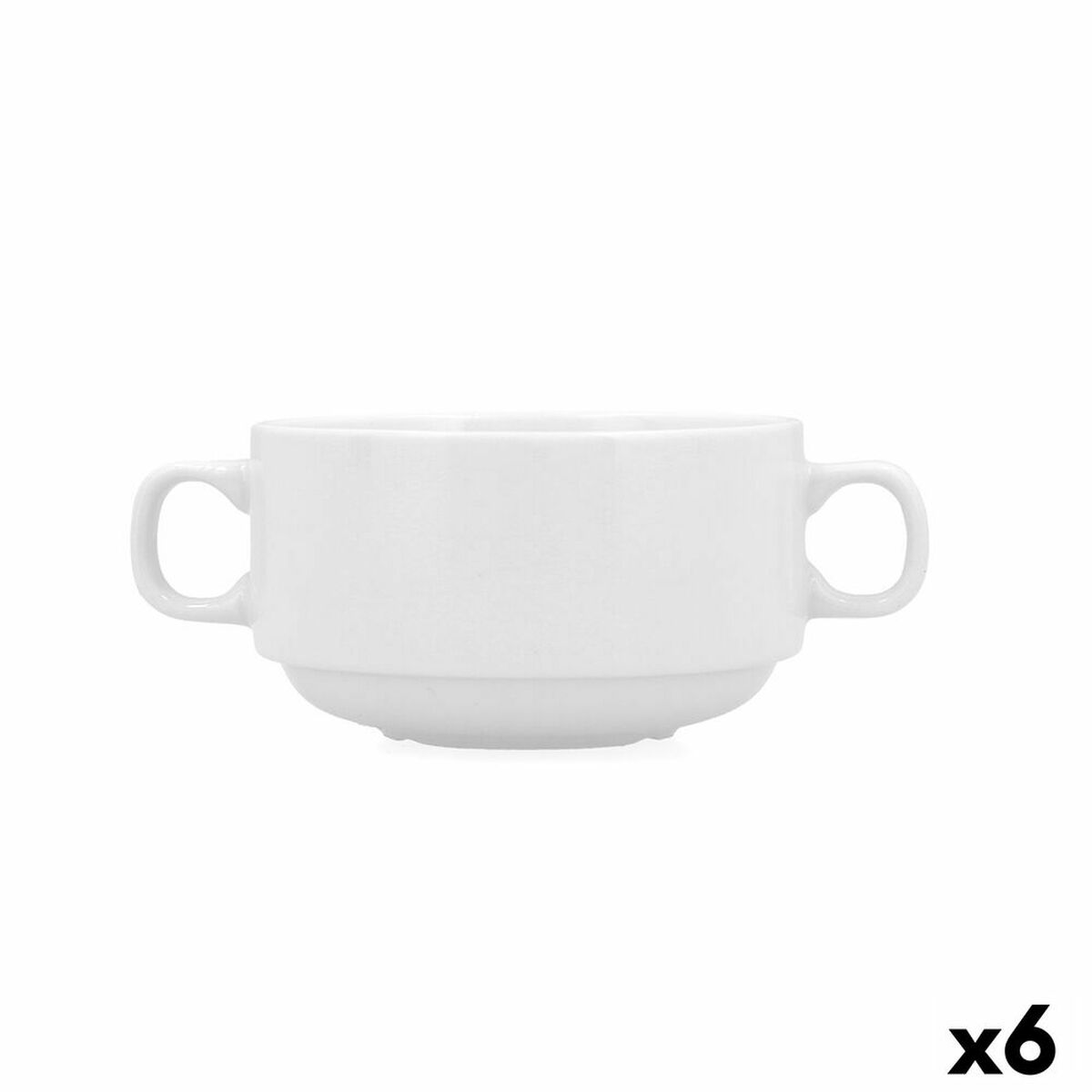 Tazas para Consomé Bidasoa Glacial Blanco 300 ml (6 Unidades) (Pack 6x)