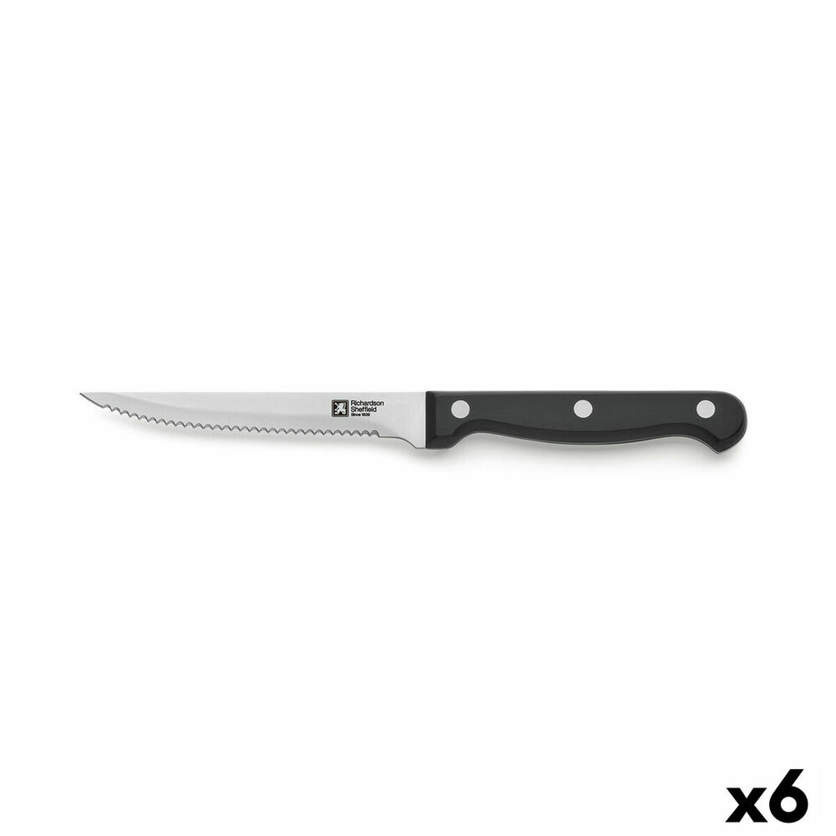 Cuchillo para Chuletas Richardson Sheffield Artisan Negro Metal 11,5 cm (Pack 6x)