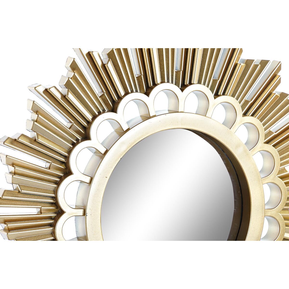 Reloj de Pared DKD Home Decor Espejo PP (25 x 2,5 x 25 cm) (2 Unidades)