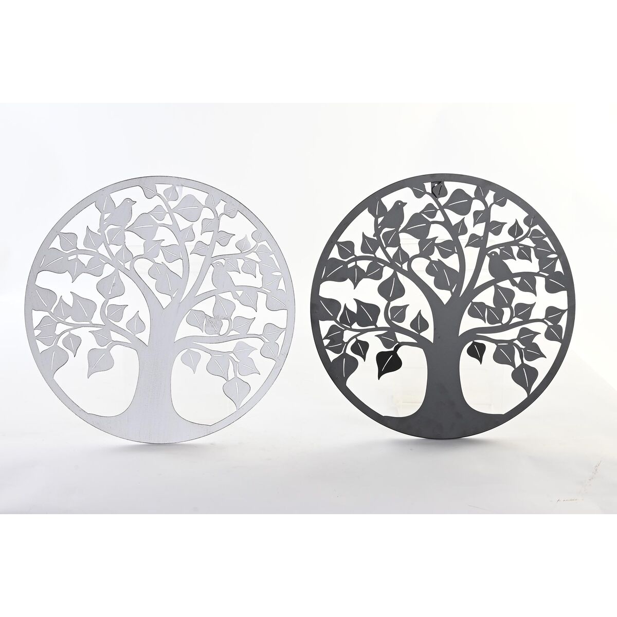 Decoración de Pared DKD Home Decor Árbol Metal Tradicional (2 Unidades) (40 x 1 x 40 cm)