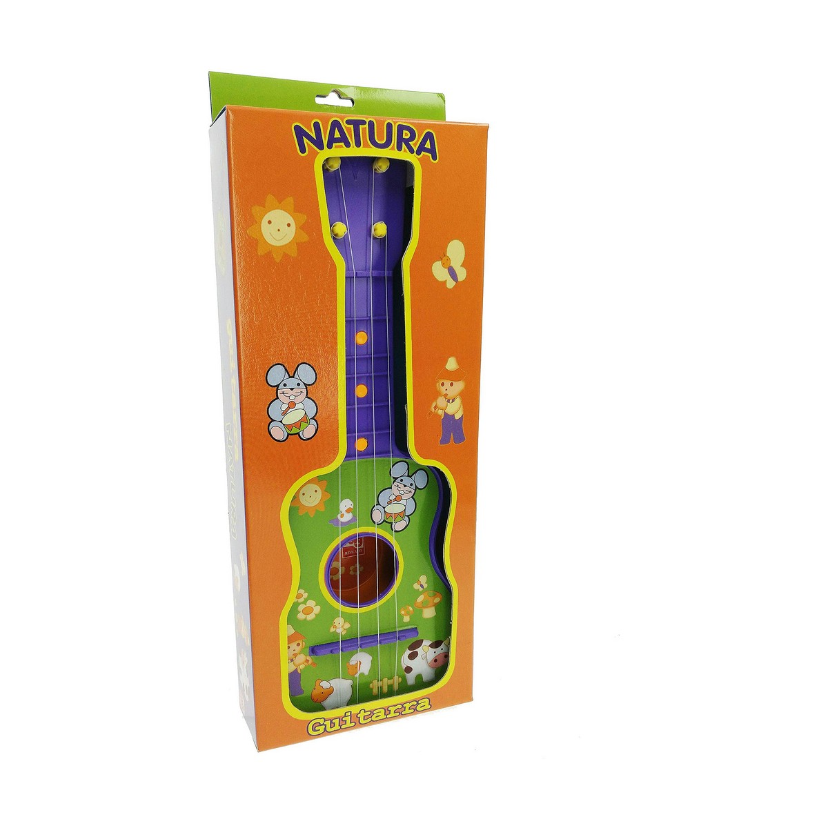 Guitarra Infantil Reig Morado Verde 4 Cuerdas
