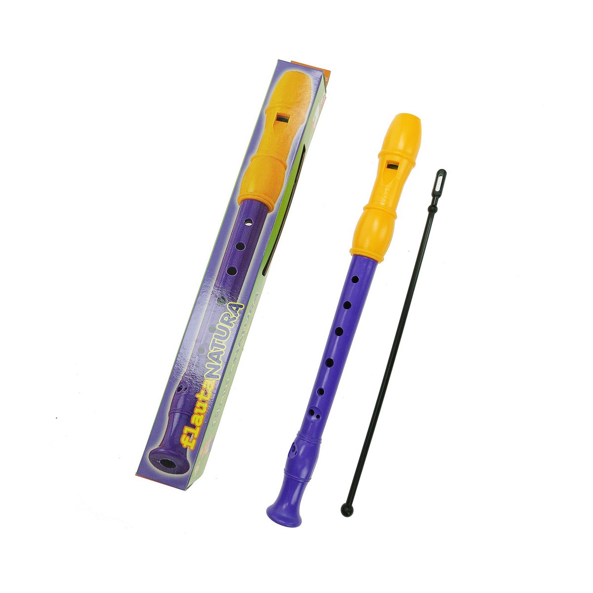 Flauta Dulce Reig Morado Amarillo Con estuche