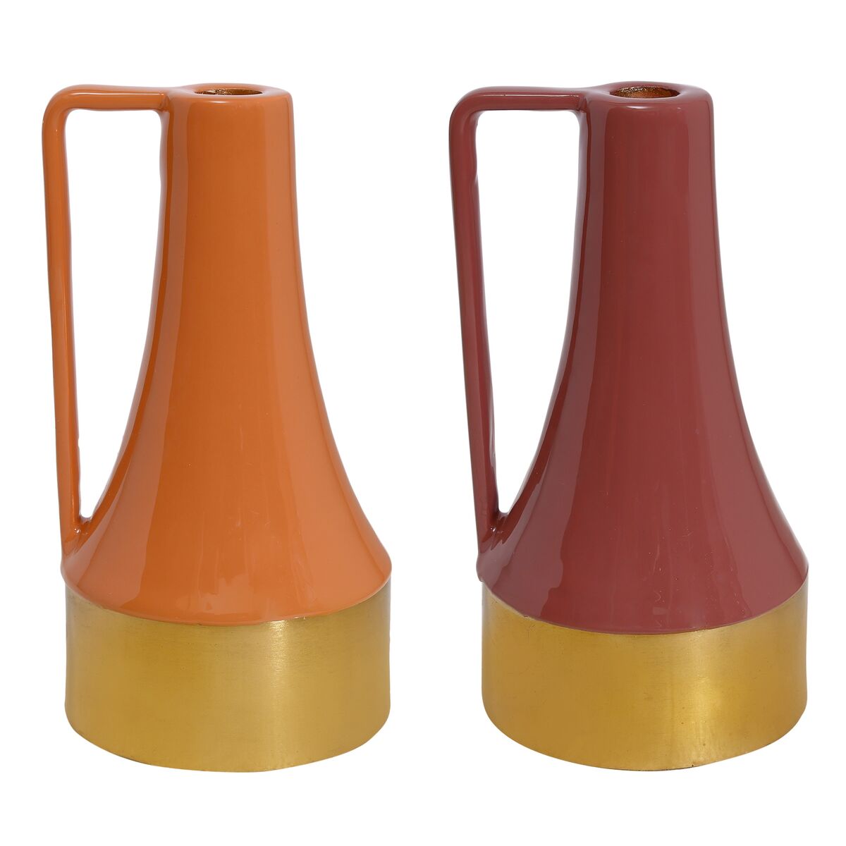 Portavelas DKD Home Decor Metal Lacado (11 x 11 x 20 cm) (2 Unidades)