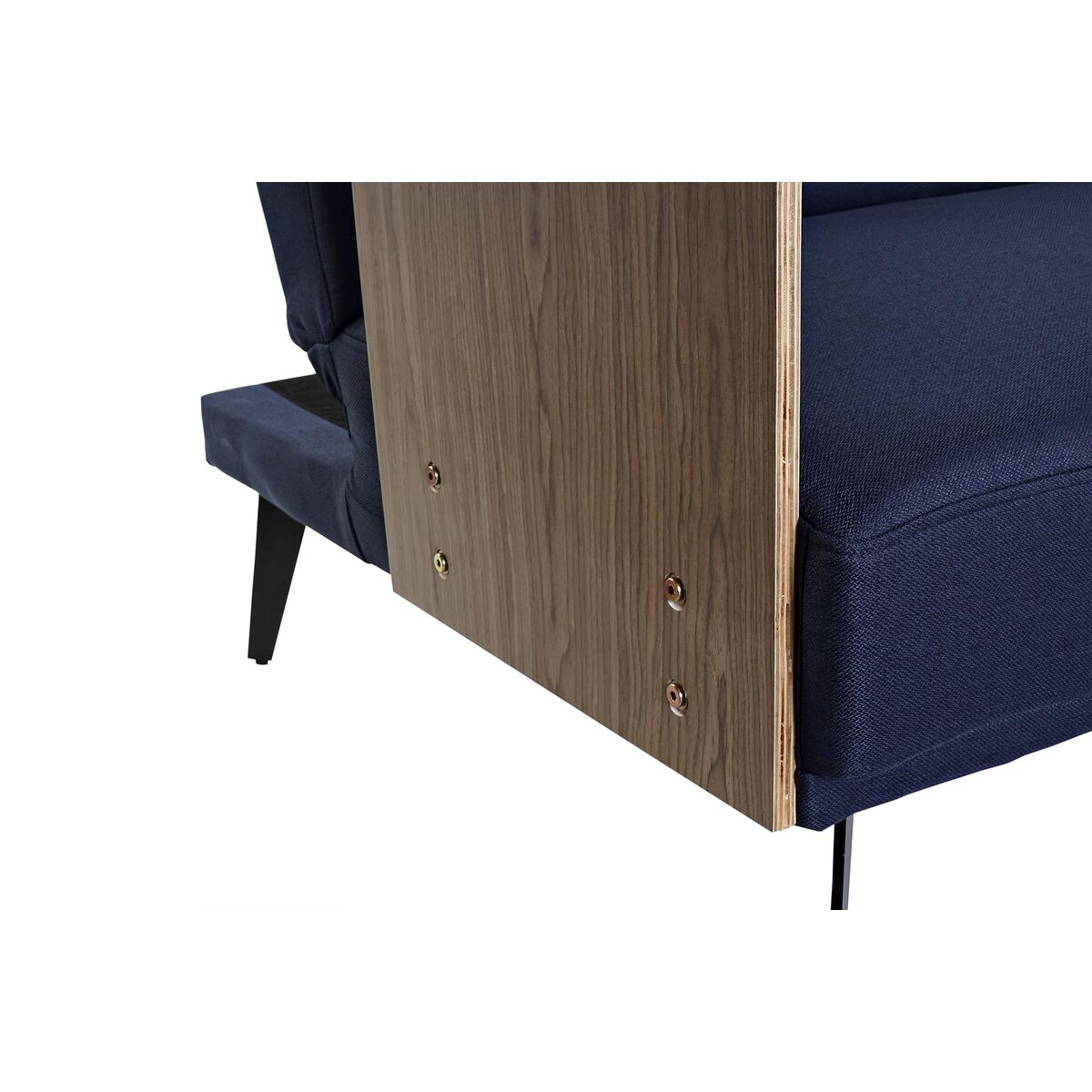 Sofá Cama DKD Home Decor Azul Marrón Negro Metal Moderno Urbano 203 x 87 x 81 cm