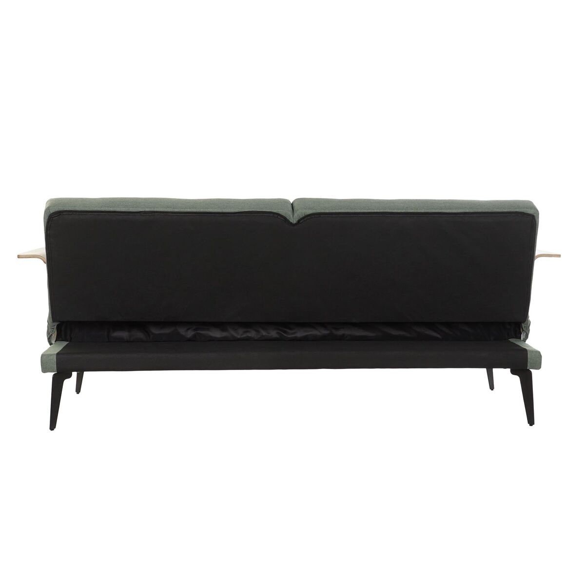 Sofá Cama DKD Home Decor 203 x 87 x 81 cm Negro Metal Marrón Verde