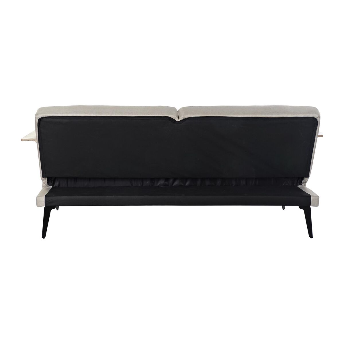 Sofá Cama DKD Home Decor 203 x 87 x 81 cm Negro Beige Metal Marrón