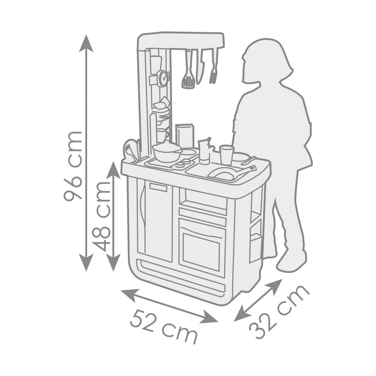 Cocina de Juguete Smoby Bon Appetit 52 x 32,5 x 95,7 cm Beige Azul