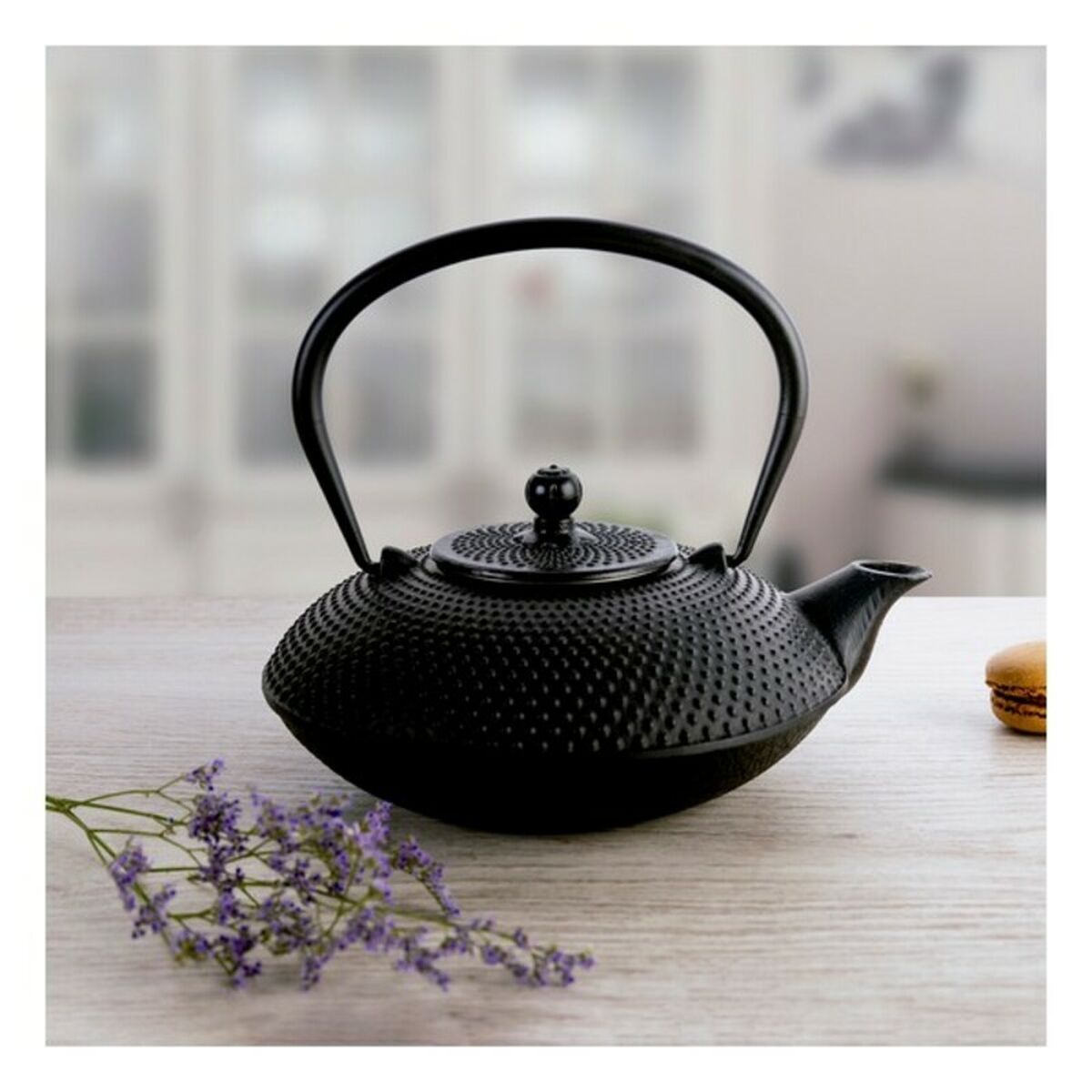 Tetera Quid Aissa Negro Metal Acero Inoxidable 800 ml