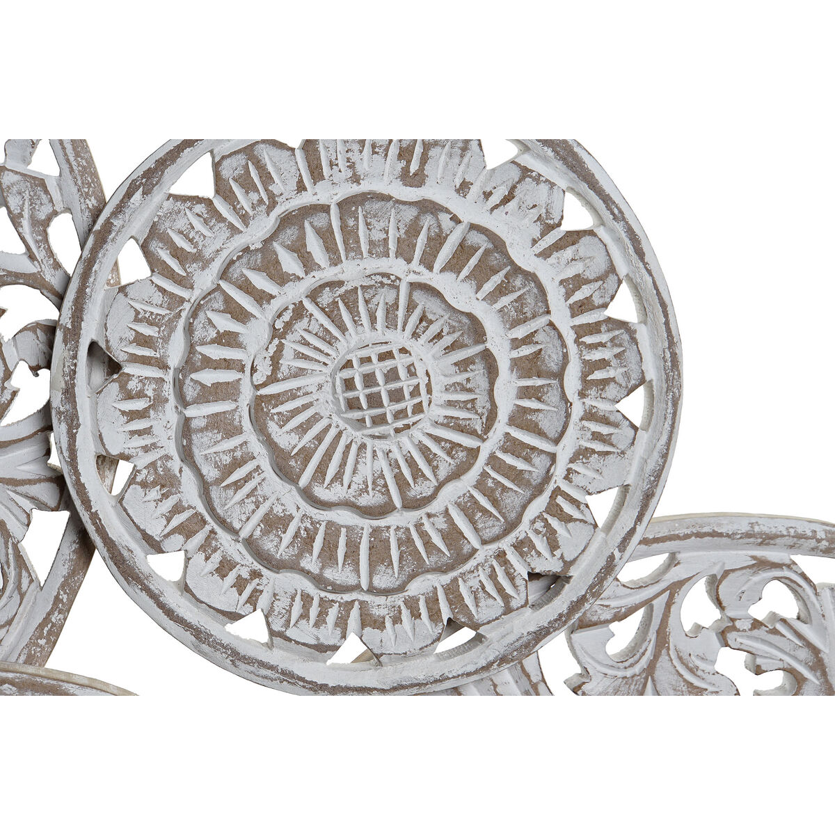 Decoración de Pared DKD Home Decor Madera de mango Tropical Círculos (108 x 3,5 x 64 cm)