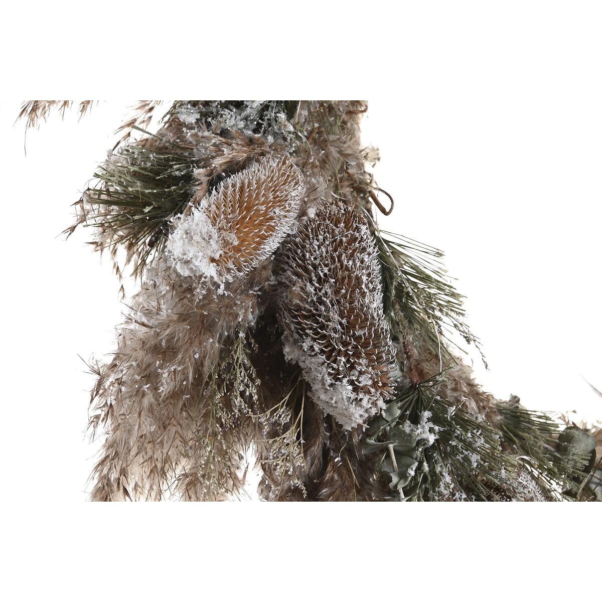 Corona de Navidad DKD Home Decor Flor (60 x 10 x 60 cm) (2 Unidades)