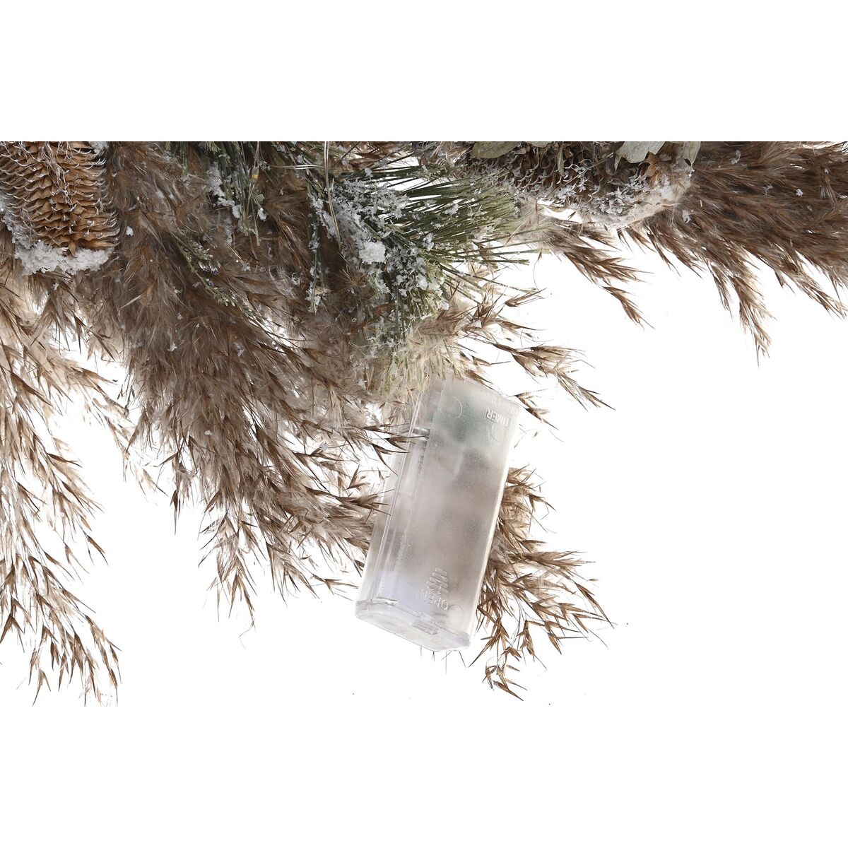 Corona de Navidad DKD Home Decor Flor (60 x 10 x 60 cm) (2 Unidades)