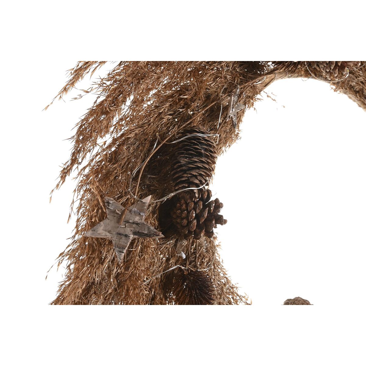 Corona de Navidad DKD Home Decor Flor (2 Unidades) (60 x 5 x 60 cm)