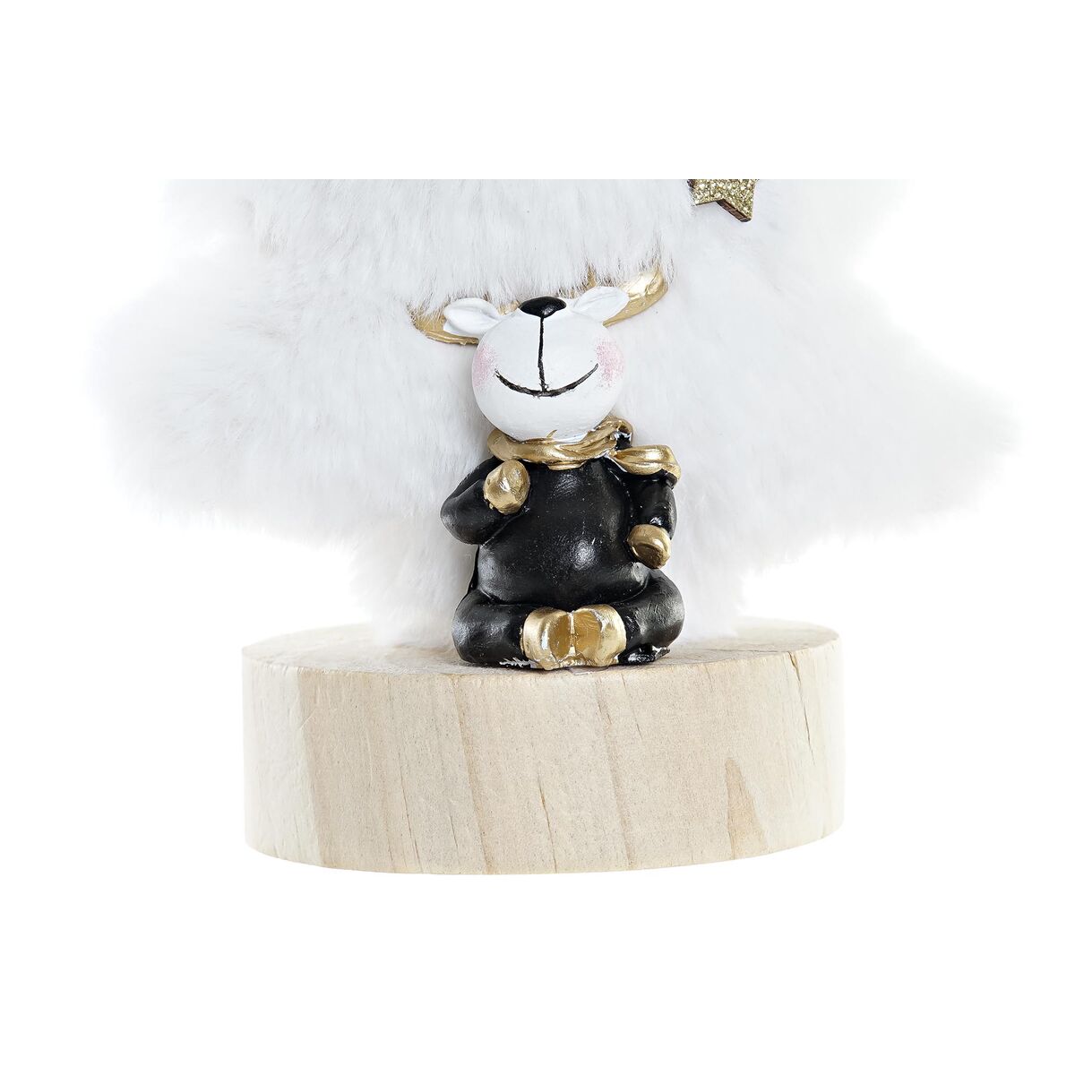 Adorno Navideño DKD Home Decor Árbol Poliéster MDF Resina (12 x 8 x 15,5 cm) (2 Unidades)