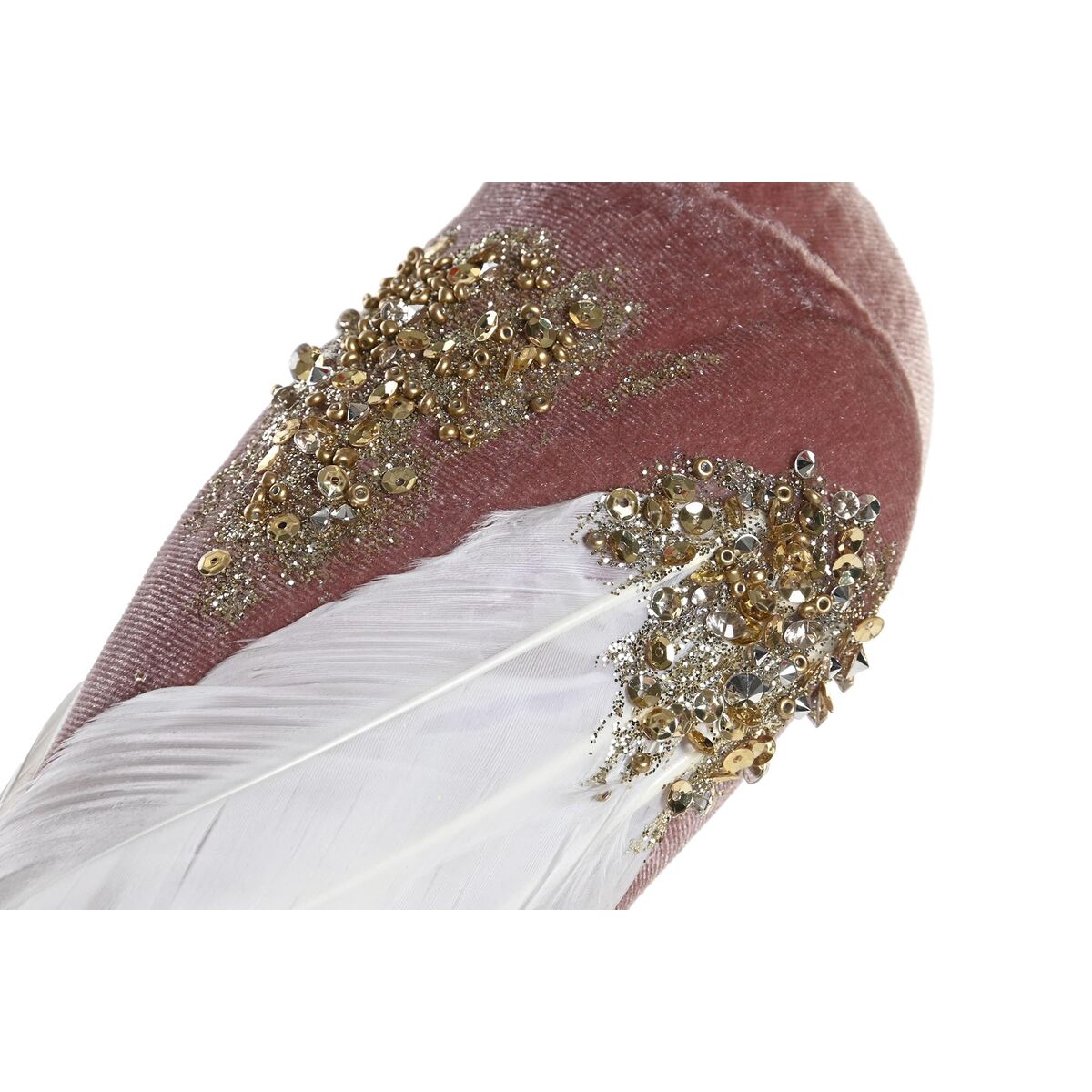 Adorno Navideño DKD Home Decor Poliéster Pájaro (20 x 9 x 46 cm) (2 Unidades)