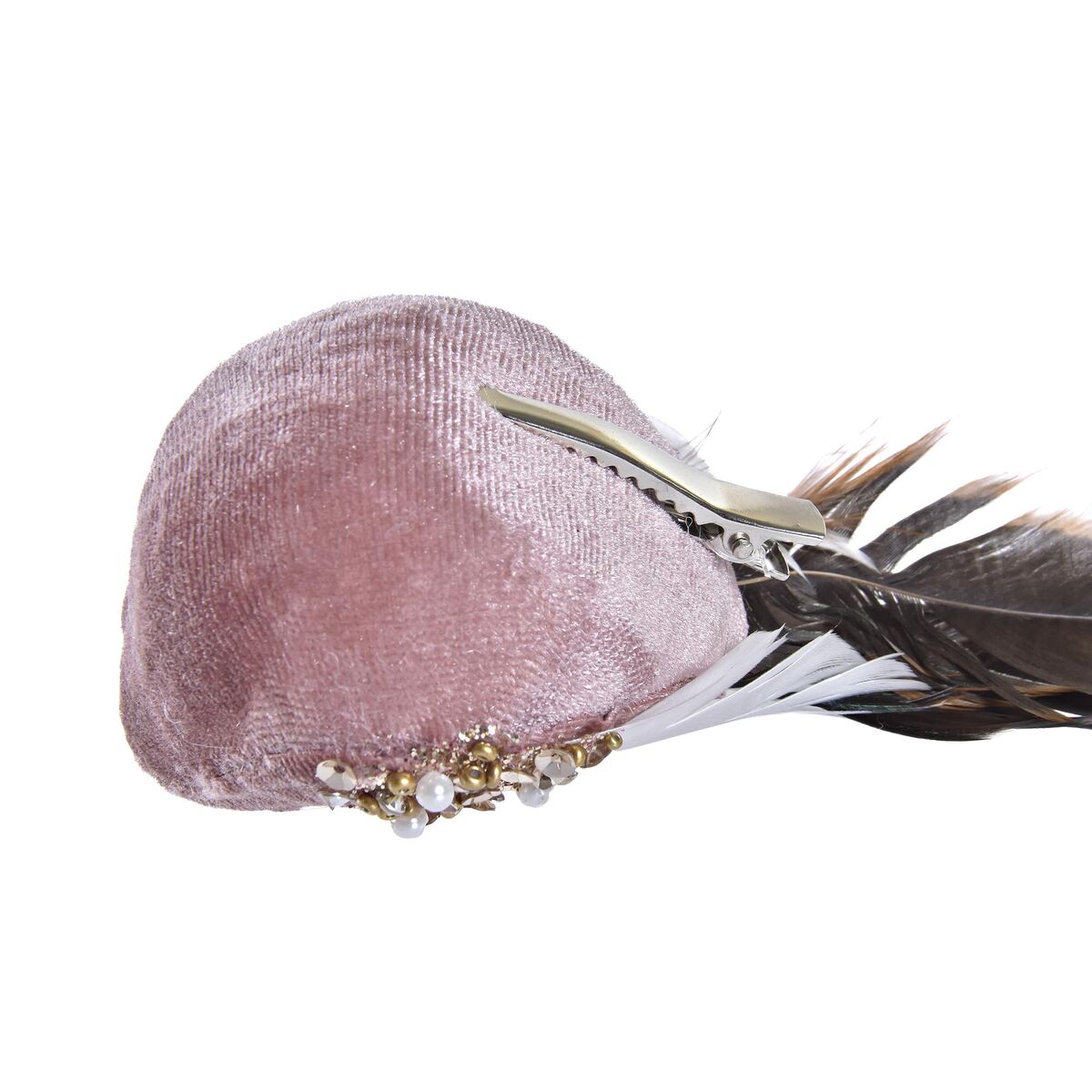 Adorno Navideño DKD Home Decor Poliéster Pájaro (25 x 8 x 8 cm) (2 Unidades)