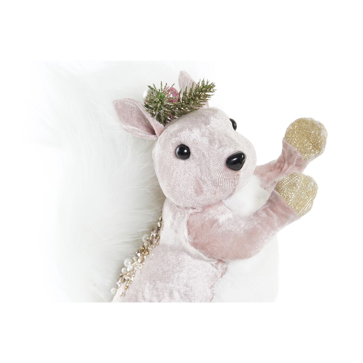 Adorno Navideño DKD Home Decor Poliéster Ardilla (13 x 16 x 21 cm) (3) (3 Unidades)