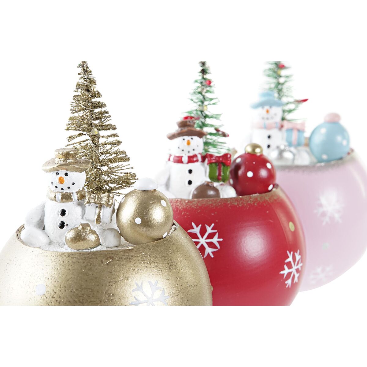 Adorno Navideño DKD Home Decor MDF (8 x 8 x 11 cm) (3) (3 Unidades)
