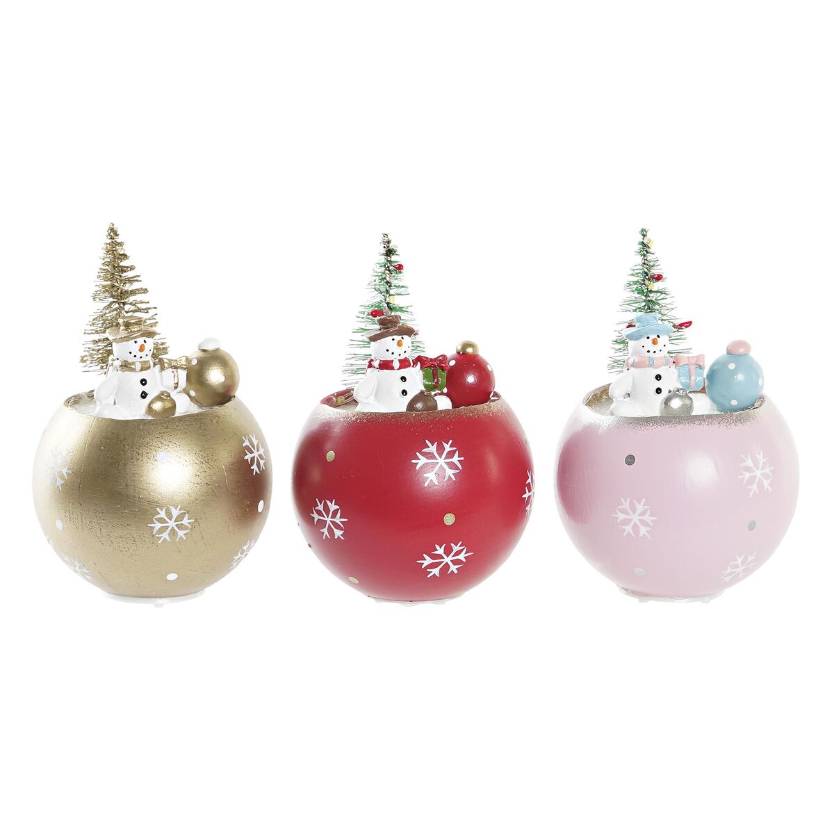 Adorno Navideño DKD Home Decor MDF (8 x 8 x 11 cm) (3) (3 Unidades)