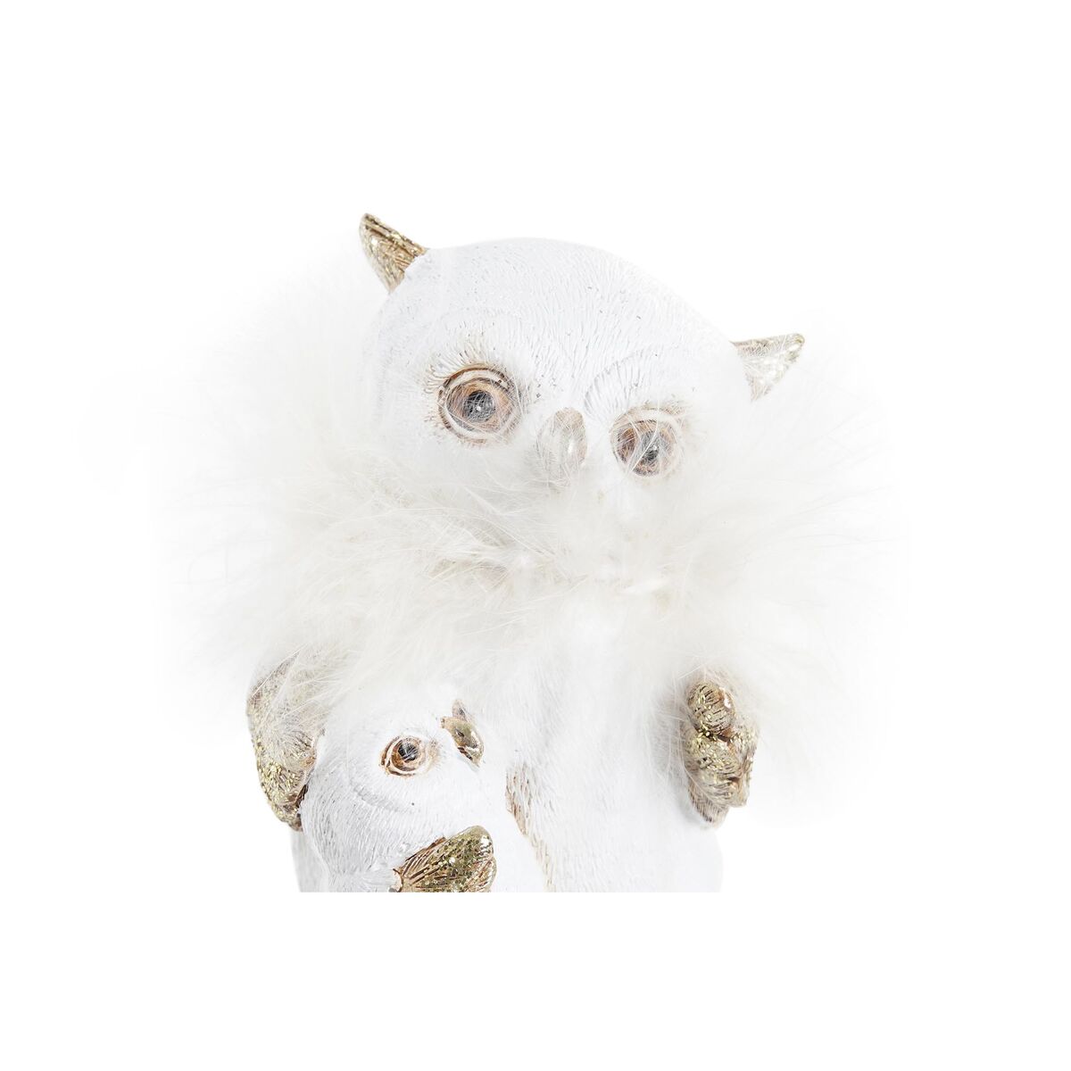 Adorno Navideño DKD Home Decor Búho Resina (7,5 x 7 x 10 cm) (2 Unidades)