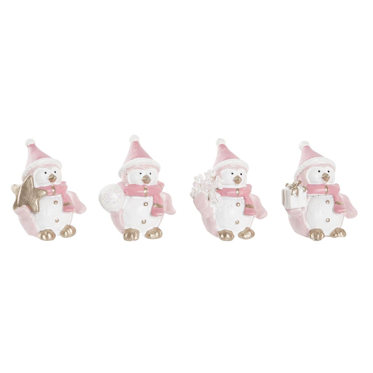 Adorno Navideño DKD Home Decor Resina Muñeco de Nieve (3,5 x 2,5 x 4 cm) (4 Unidades)