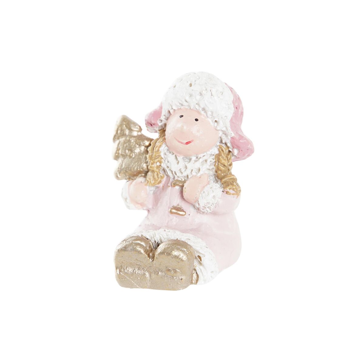 Adorno Navideño DKD Home Decor Resina Ángel (3,5 x 2,5 x 4 cm) (4 Unidades)