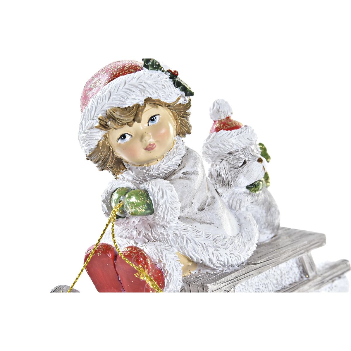 Adorno Navideño DKD Home Decor Resina (13 x 6 x 10,5 cm) (2 Unidades)