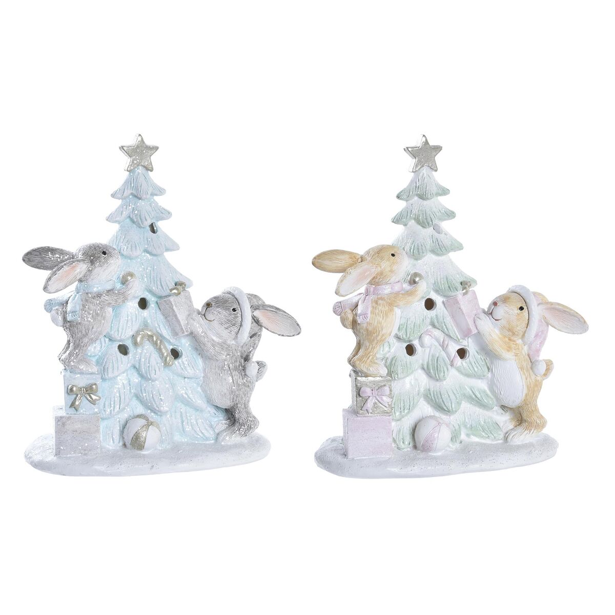 Adorno Navideño DKD Home Decor Árbol Resina (13,5 x 8 x 16 cm) (2 Unidades)