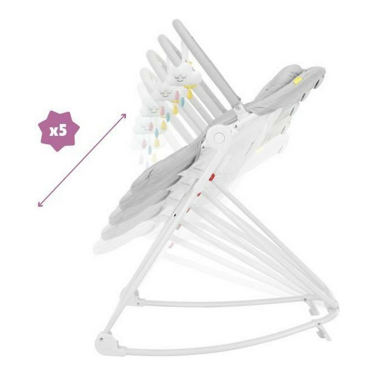 Hamaca para Bebé Badabulle Compact'up High Gris