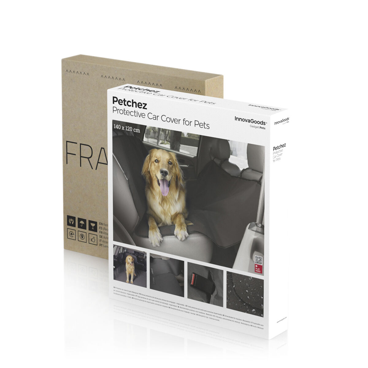 Funda Protectora de Coche para Mascotas Petchez InnovaGoods