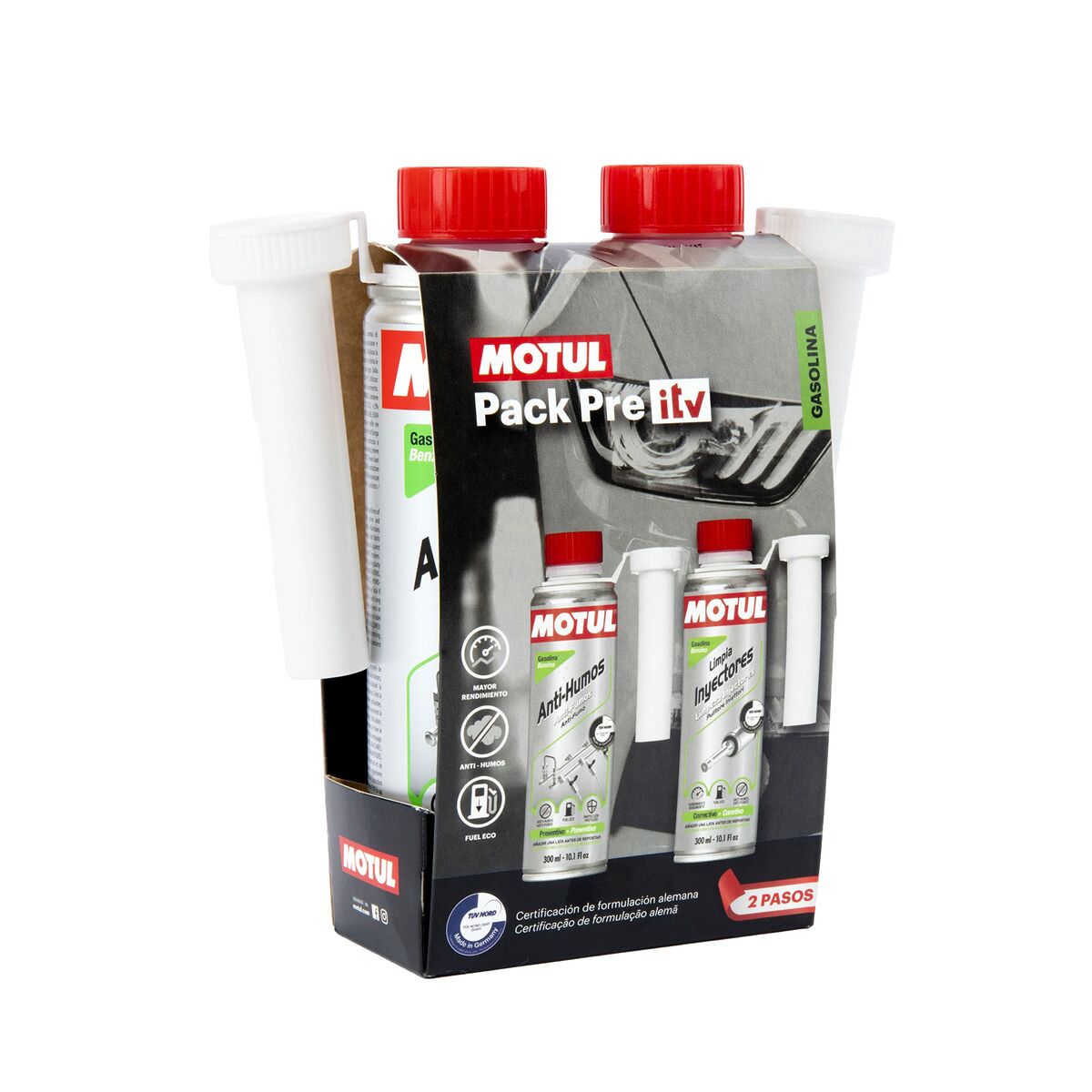 Limpiador de Inyectores Gasolina Pre-ITV Motul ZMTL111258 300 ml Gasolina Antihumos Gasolina