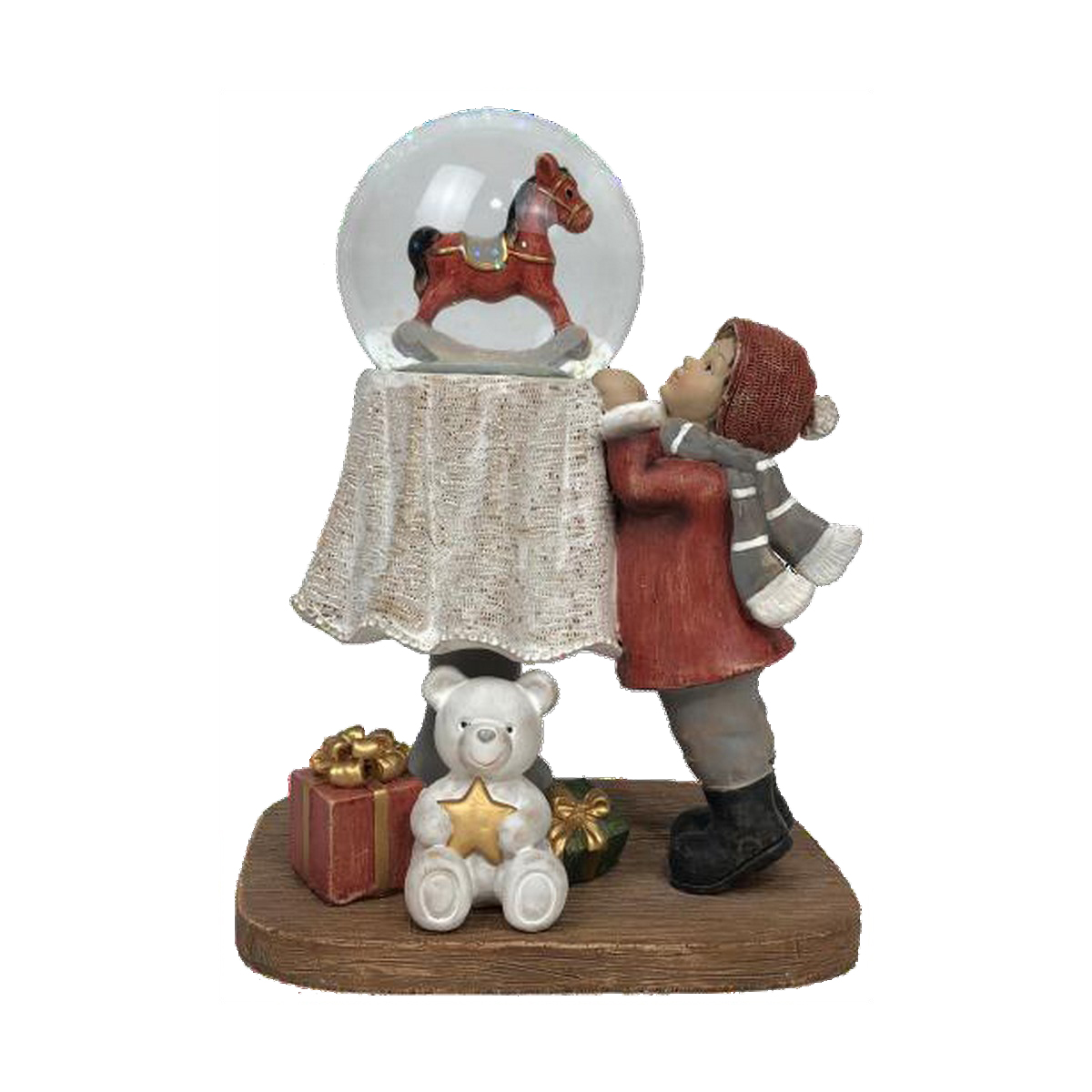 Adorno Navideño DKD Home Decor Resina (12,5 x 9,5 x 16 cm) (2 Unidades)