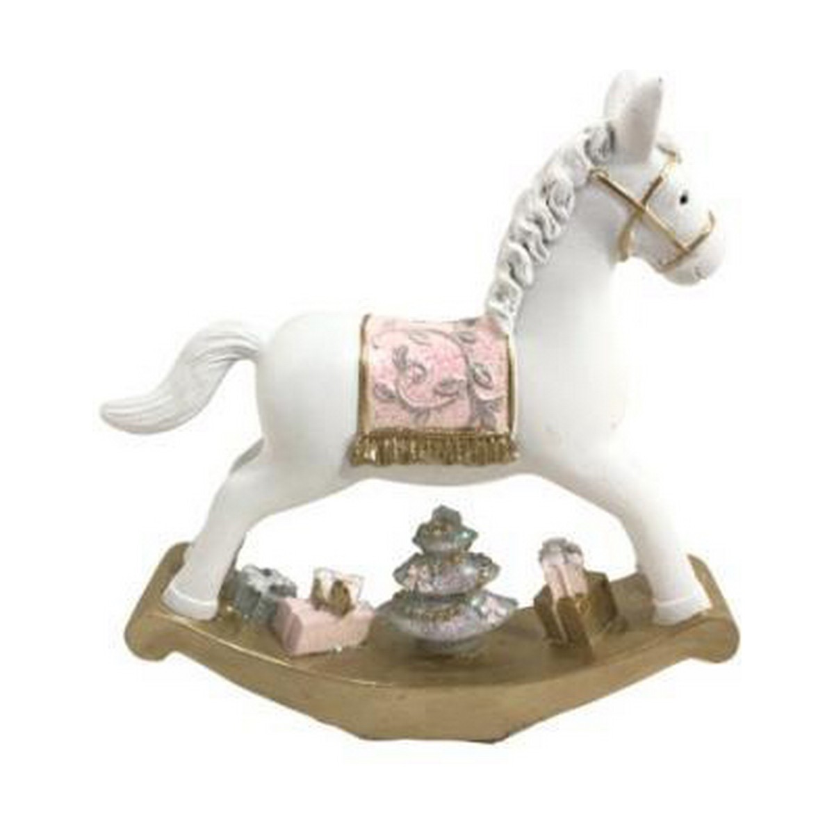 Adorno Navideño DKD Home Decor Caballo Resina (14 x 3,5 x 14 cm) (2 Unidades)