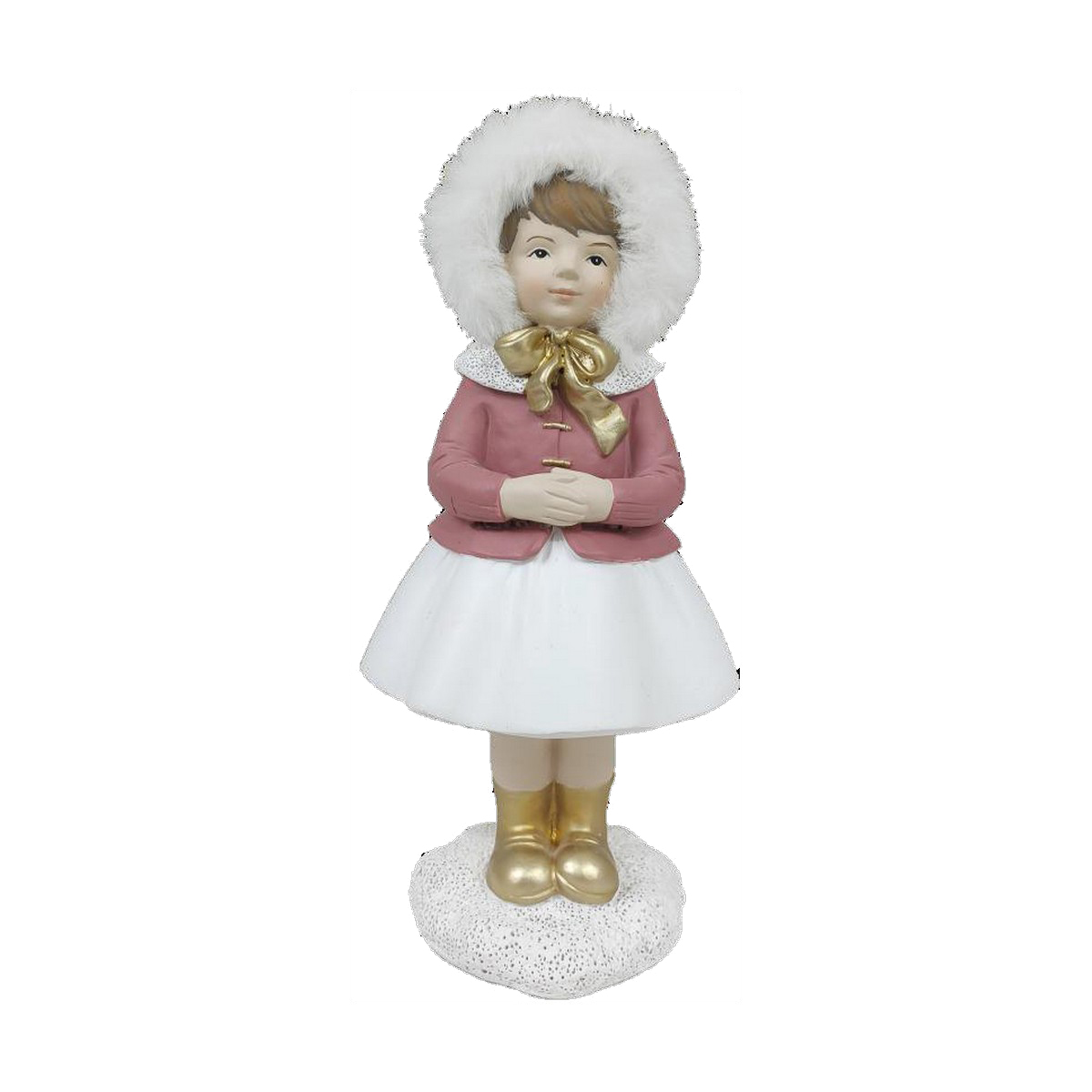 Adorno Navideño DKD Home Decor Resina Niñas (4 x 4 x 9,5 cm) (2 Unidades)