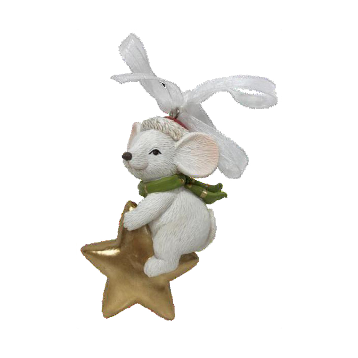 Adorno Navideño DKD Home Decor Ratón Resina (7 x 4,5 x 9 cm) (6 Unidades)