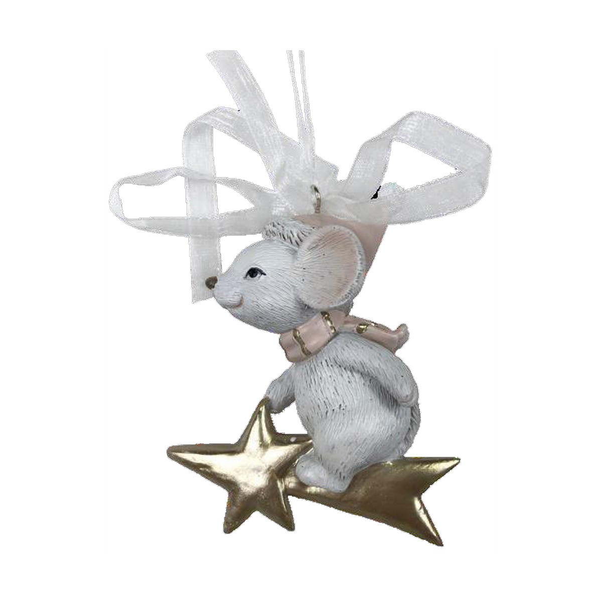 Adorno Navideño DKD Home Decor Ratón Resina (7 x 4,5 x 9 cm) (6 Unidades)