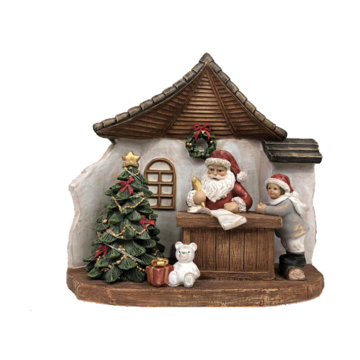 Adorno Navideño DKD Home Decor Resina Papá Noel (19 x 9,5 x 18 cm) (2 Unidades)