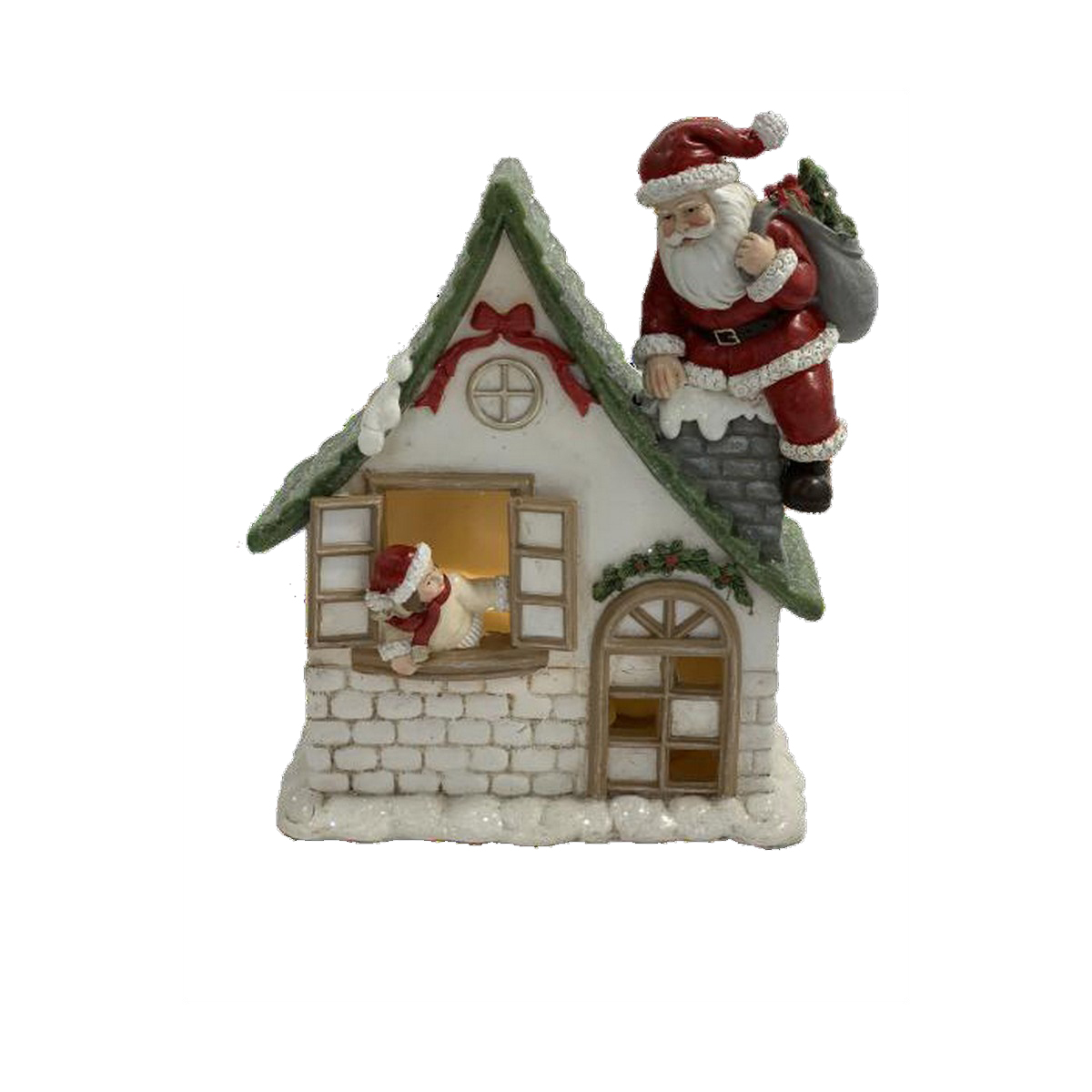 Adorno Navideño DKD Home Decor Resina (16 x 8 x 18,5 cm) (2 Unidades)