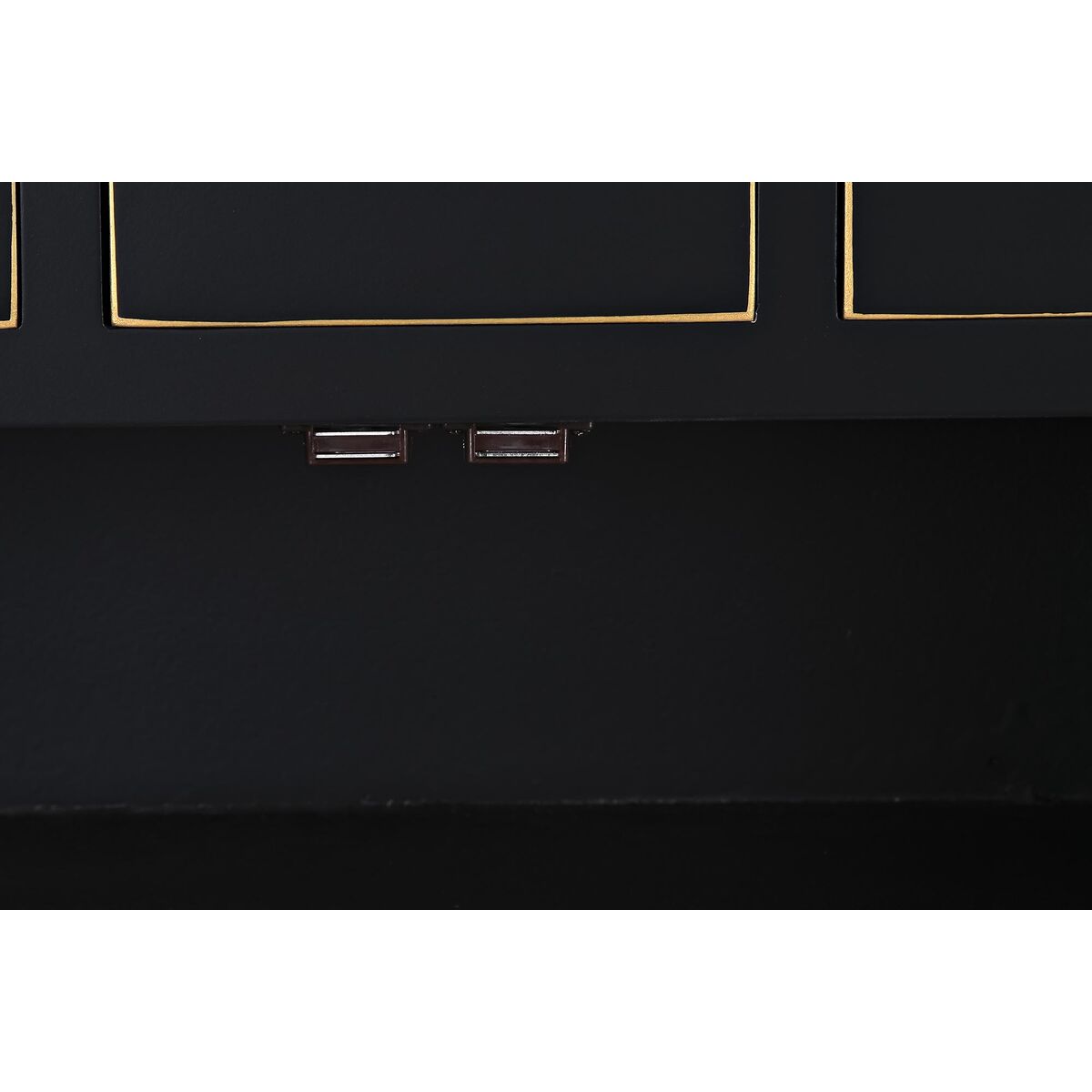 Cajonera DKD Home Decor Negro Dorado Abeto Madera MDF Oriental 63 x 28 x 101 cm